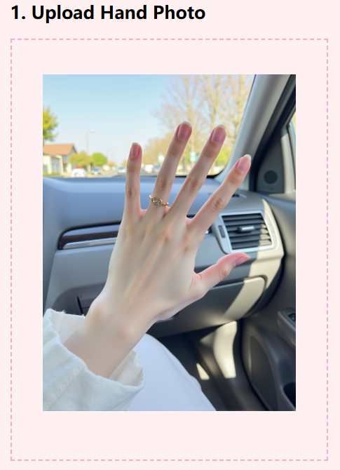Upload hand photo